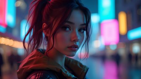 Neon City Dreamer wallpaper