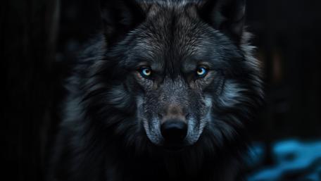 Midnight Wolf Gaze wallpaper