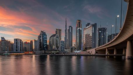 Dubai Marina Sunset Skyline wallpaper