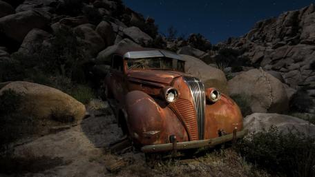 Forgotten Hudson Under Moonlit Rocks wallpaper
