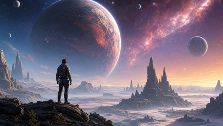 Alien Horizon Over Endless Worlds wallpaper