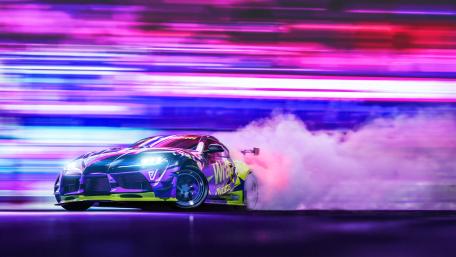 Neon Drift Supra wallpaper