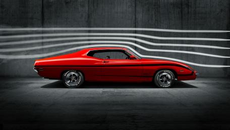 Red Ford Torino King Cobra wallpaper