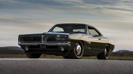 Classic Black Dodge Challenger wallpaper
