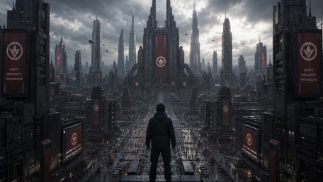 Orwellian Megacity of Unity wallpaper