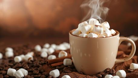 Cozy Marshmallow Coffee Dream wallpaper
