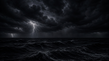 Midnight Storm Over Black Sea wallpaper
