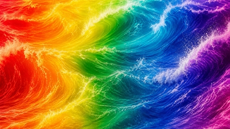 Rainbow Wave Symphony wallpaper