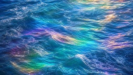 Prismatic Ocean Waves wallpaper