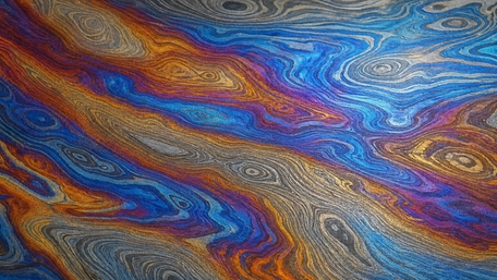 Chromatic Flowing Marble Waves wallpaper