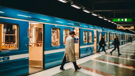 Urban Metro Night Commute wallpaper