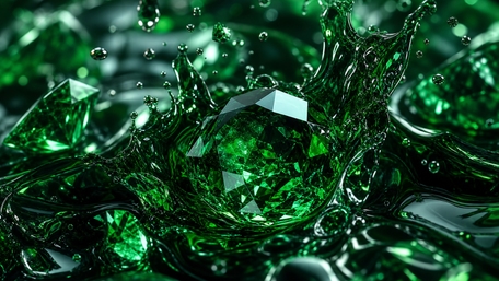 Emerald Crystal Liquid Dream wallpaper