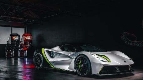 Lotus Evija in Neon Shadow wallpaper