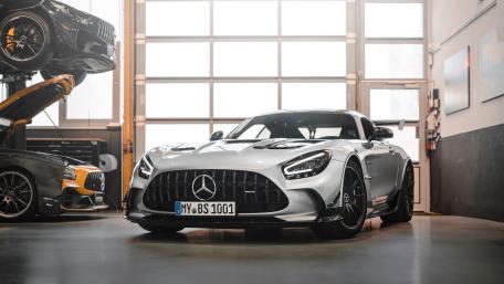Mercedes AMG GT Black Series in Garage Glow wallpaper
