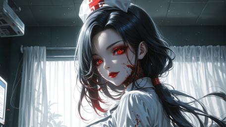 Demonic Nurse in the Silent Hospital wallpaper