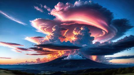 Volcanic Sky Symphony wallpaper