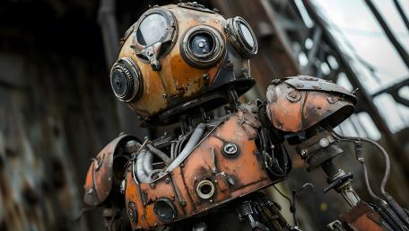 Rustbound Automaton in Forgotten Workshop wallpaper