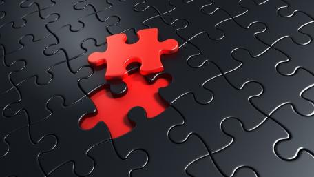 Red Puzzle Contrast wallpaper