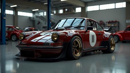 Vintage Porsche Racing Elegance wallpaper