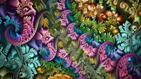 Vibrant Fractal Dreamscape wallpaper