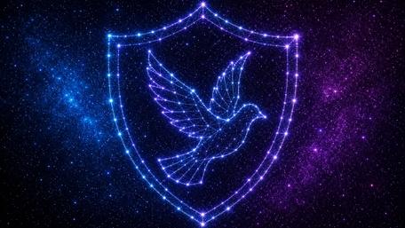 Celestial Dove Shield wallpaper
