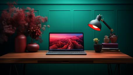Modern Minimal Desk Workspace wallpaper