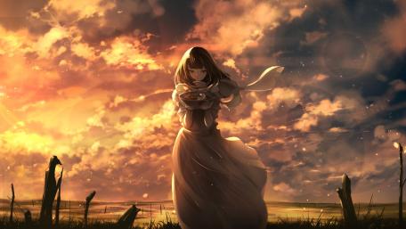 Sunset Guardian in the Winds wallpaper