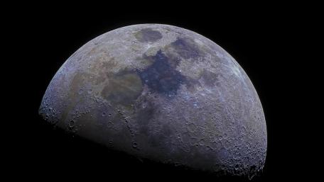 Lunar Crater Glow wallpaper