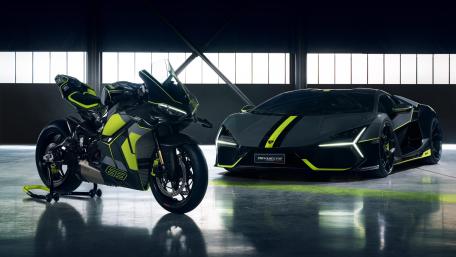 Ducati Panigale V4 Lamborghini Revuelto wallpaper