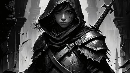 Hooded Warrior of the Silent Abbey wallpaper