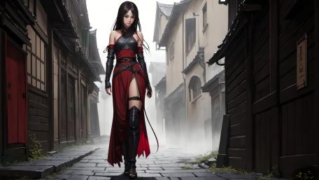 Shadowed Street Samurai wallpaper