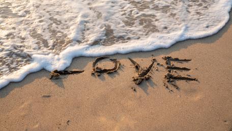 Love Written in the Sand by the Sea wallpaper