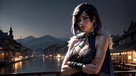 Gothic Moonlit Guardian wallpaper