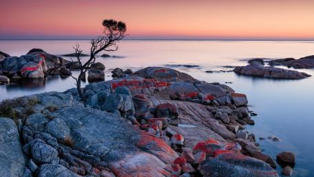 Twilight Rocks at Binalong Bay wallpaper