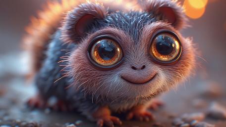 Enchanted Big Eyed Forest Creature wallpaper