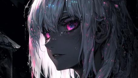 Moonlit Silver Eyes wallpaper