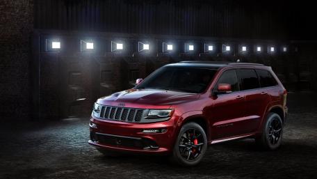 Bold Red Jeep Grand Cherokee wallpaper