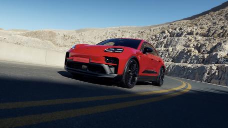Porsche Macan GTS on Mountain Curve wallpaper