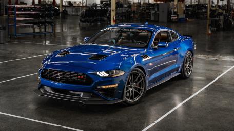 Blue Roush TrakPak Mustang Showcase wallpaper