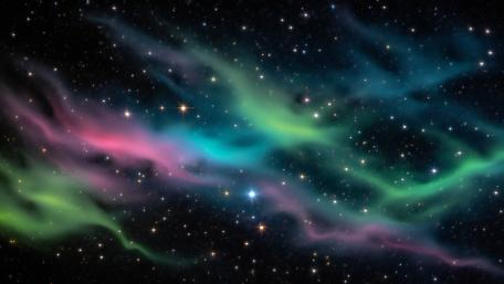 Aurora Veil Among Stars wallpaper