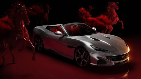 Ferrari Portofino Red Aesthetic wallpaper