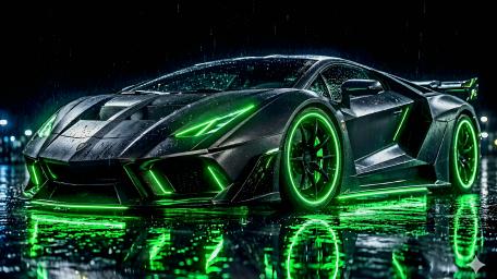 Neon Lamborghini Storm wallpaper