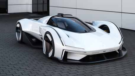 Futuristic White Supercar wallpaper