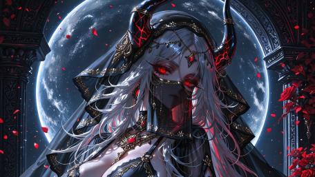 Moonlit Succubus Queen wallpaper