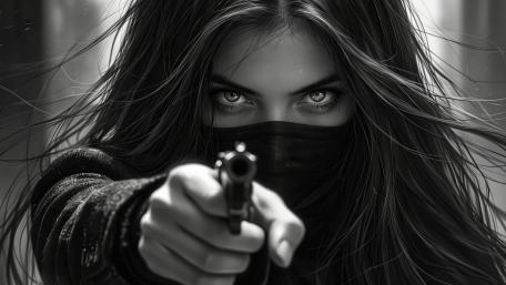 Shadowed Assassin's Gaze wallpaper