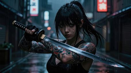 Rainblade Yakuza Warrior wallpaper
