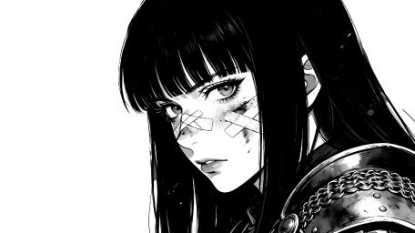 Gothic Warrior Anime Portrait wallpaper