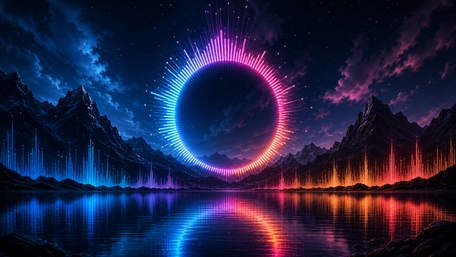 Neon Echo Horizon wallpaper