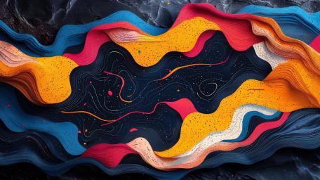 Vibrant Wavy Cosmic Layers wallpaper