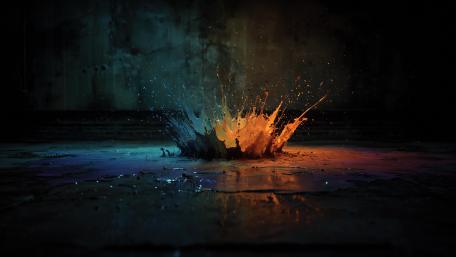 Electric Ember Splash wallpaper